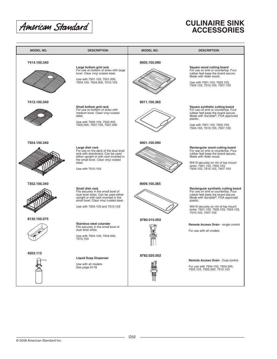 American Standard 8130.100.075 User Manual | 1 page