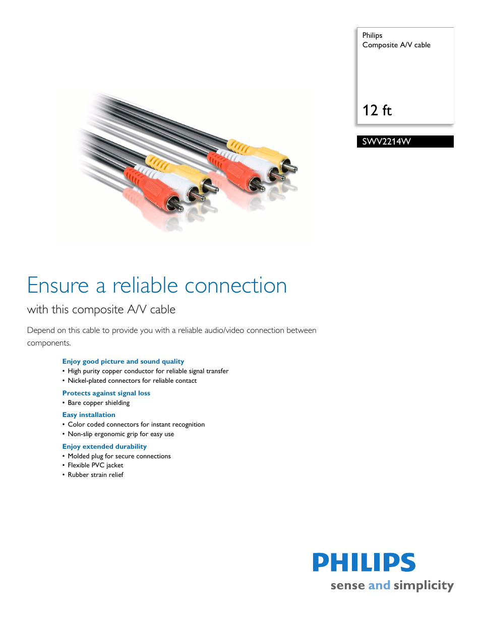 Philips SWV2214W-27 User Manual | 2 pages