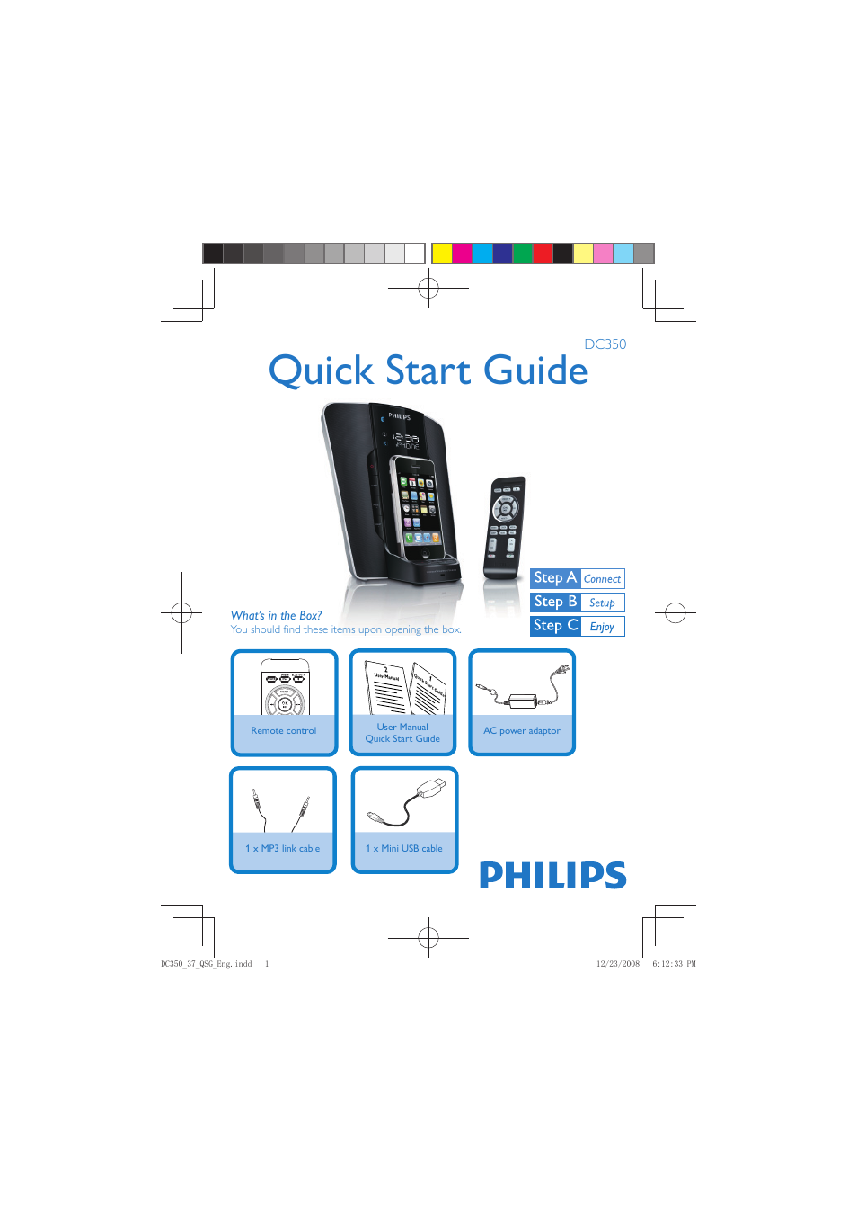 Philips DC350-37B User Manual | 5 pages