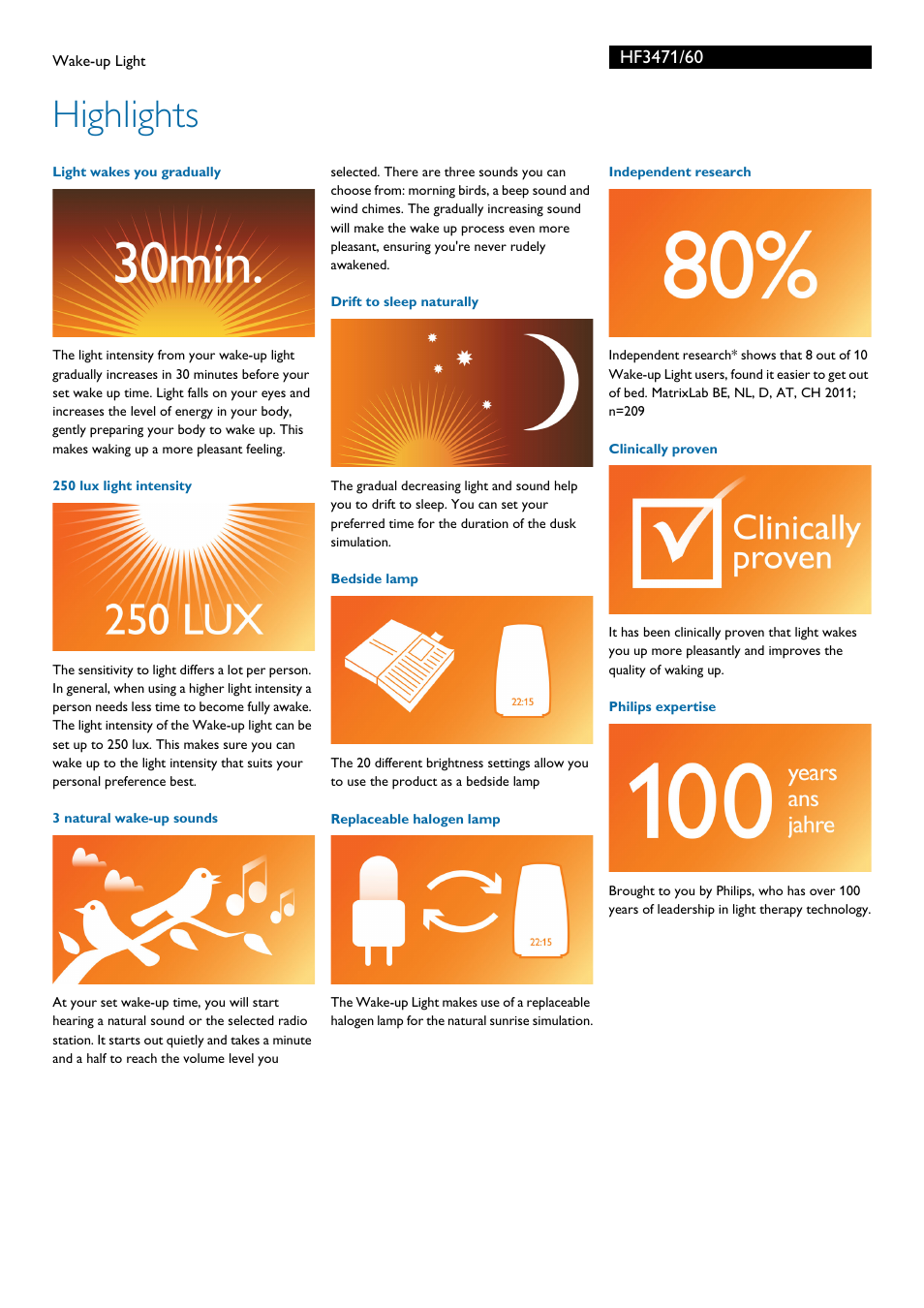 Highlights | Philips HF3471-60 User Manual | Page 2 / 3