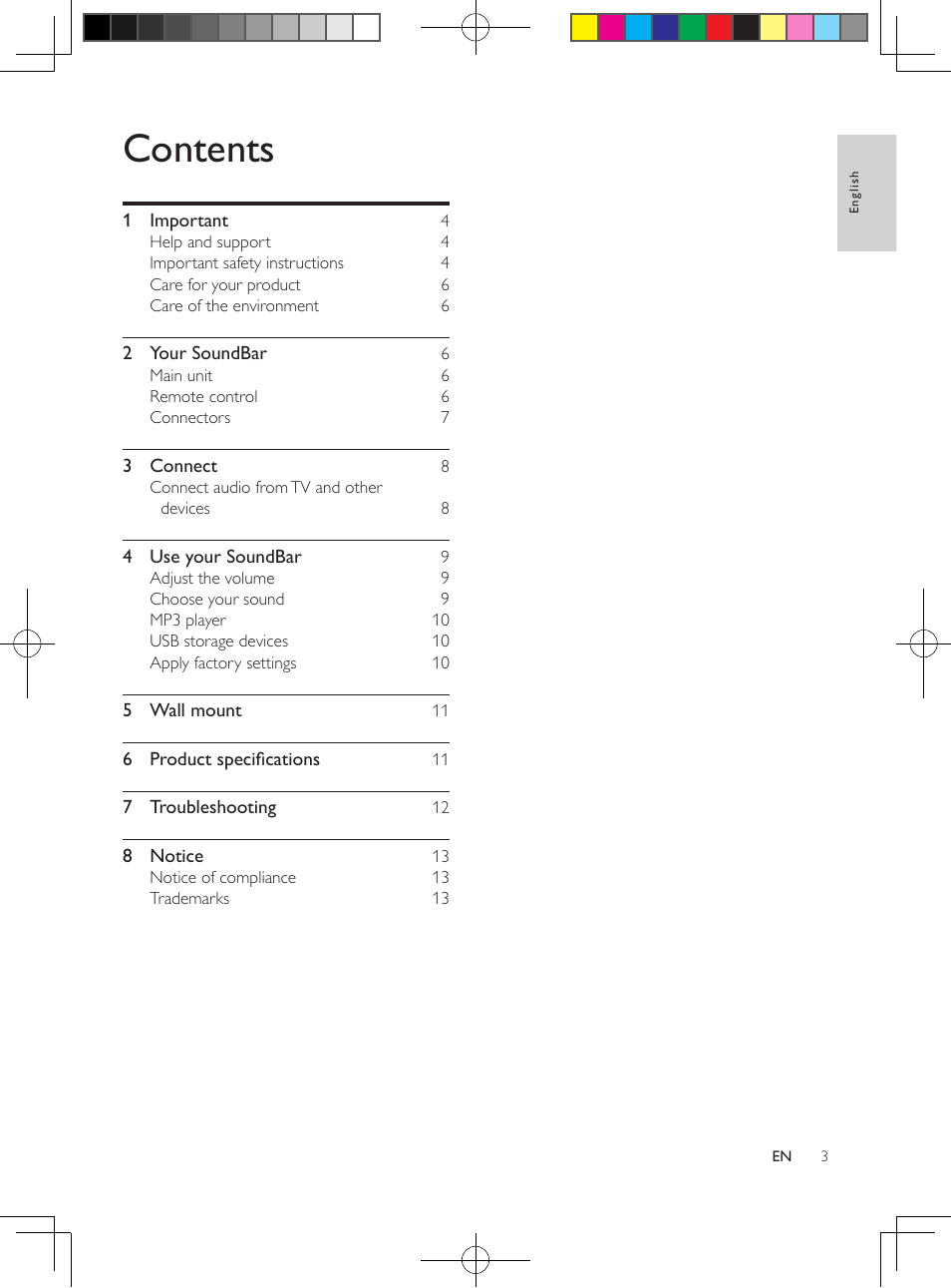 Philips HTL2101-F7 User Manual | Page 2 / 14