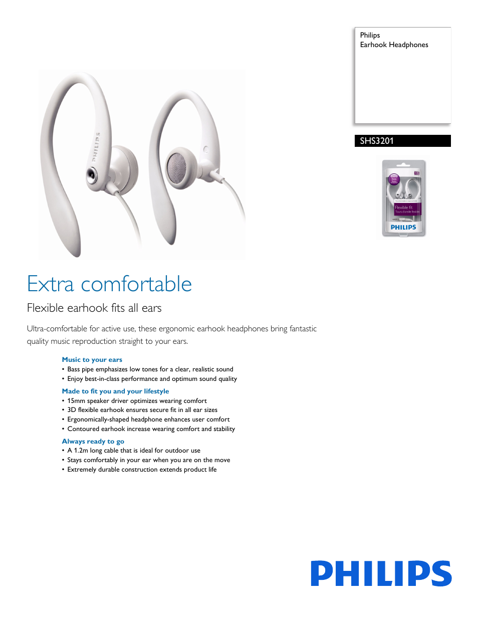 Philips SHS3201-28 User Manual | 2 pages