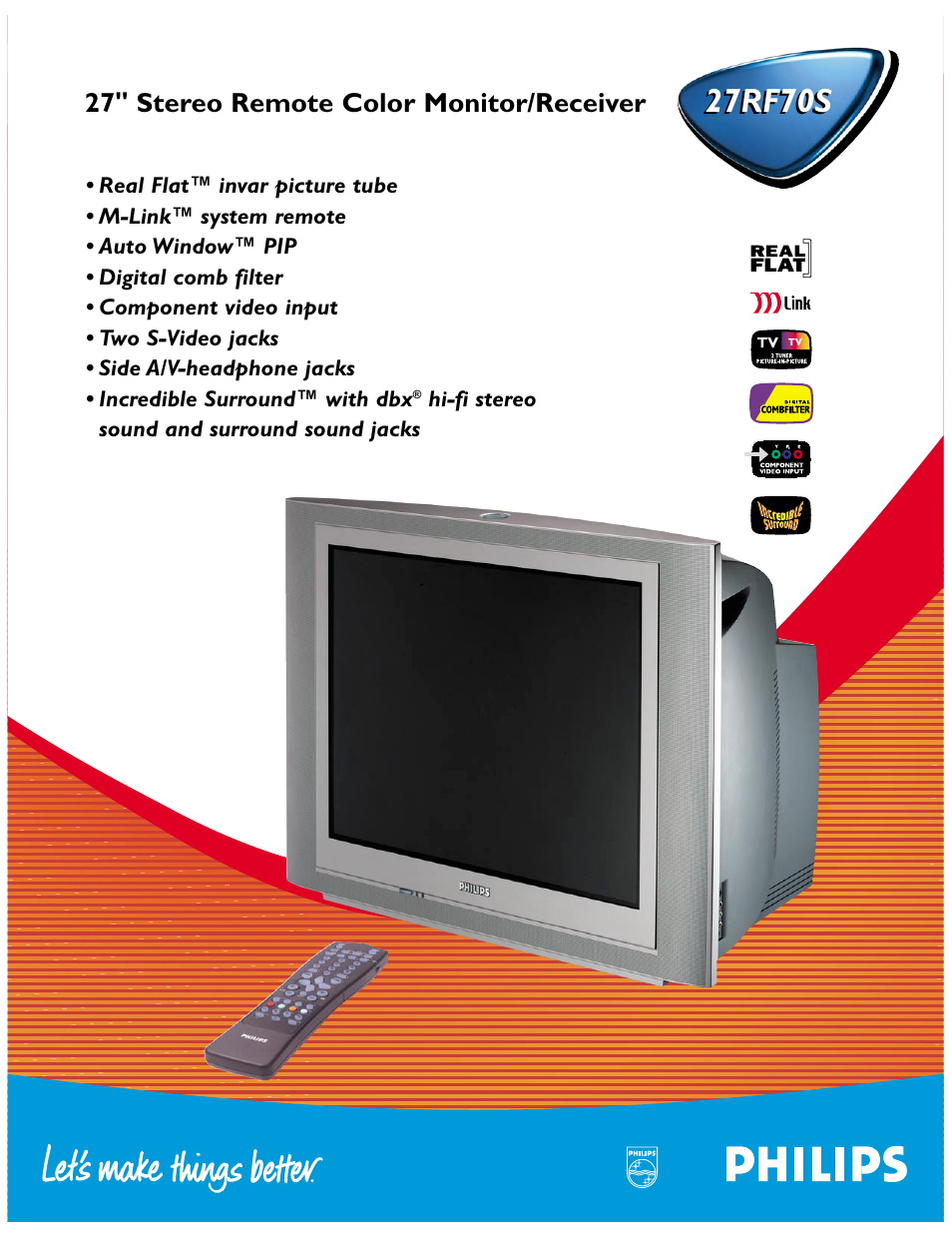 Philips 27RF70 User Manual | 2 pages