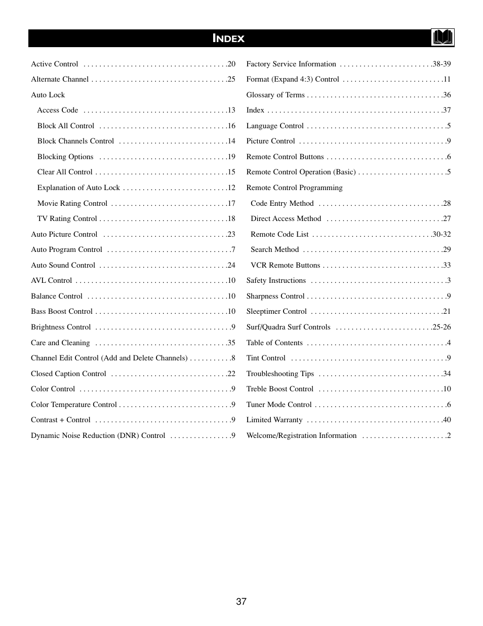 Philips 32PT563S User Manual | Page 37 / 40