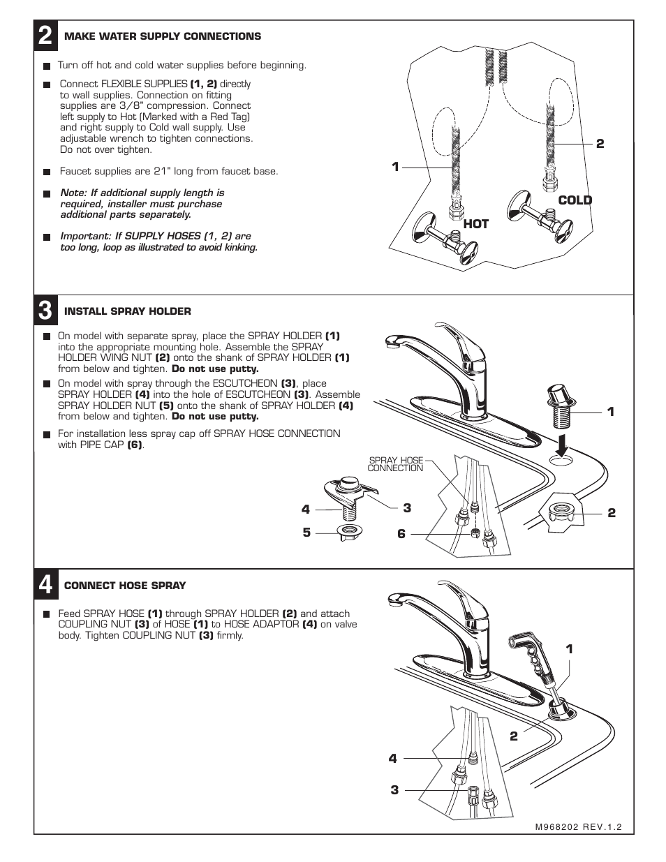 American Standard ELITE 4454 User Manual | Page 2 / 4