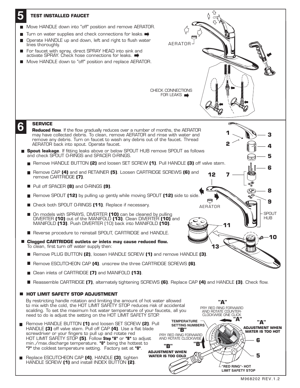 A" "b | American Standard ELITE 4454 User Manual | Page 3 / 4