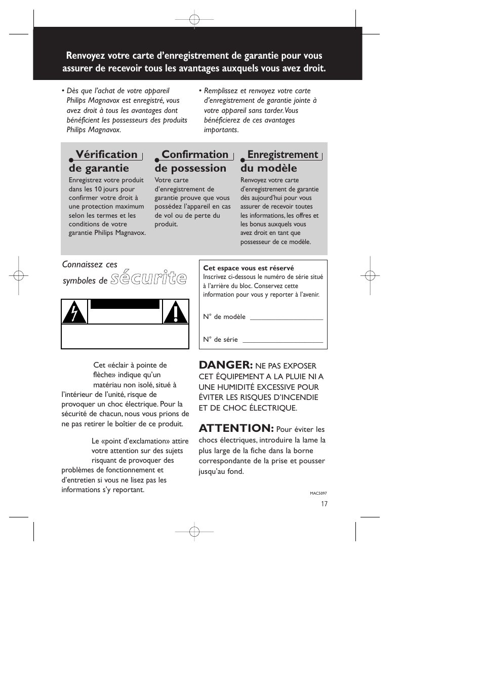 Ssé éccu urriitte e | Philips AZ1015-17 User Manual | Page 17 / 44