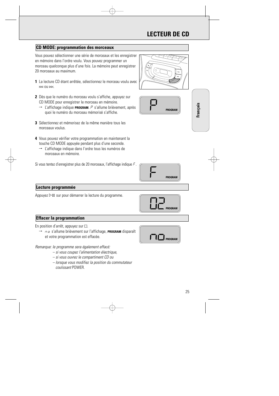 Lecteur de cd | Philips AZ1015-17 User Manual | Page 25 / 44