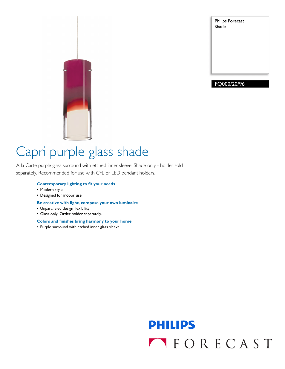 Philips FQ0002096 User Manual | 2 pages