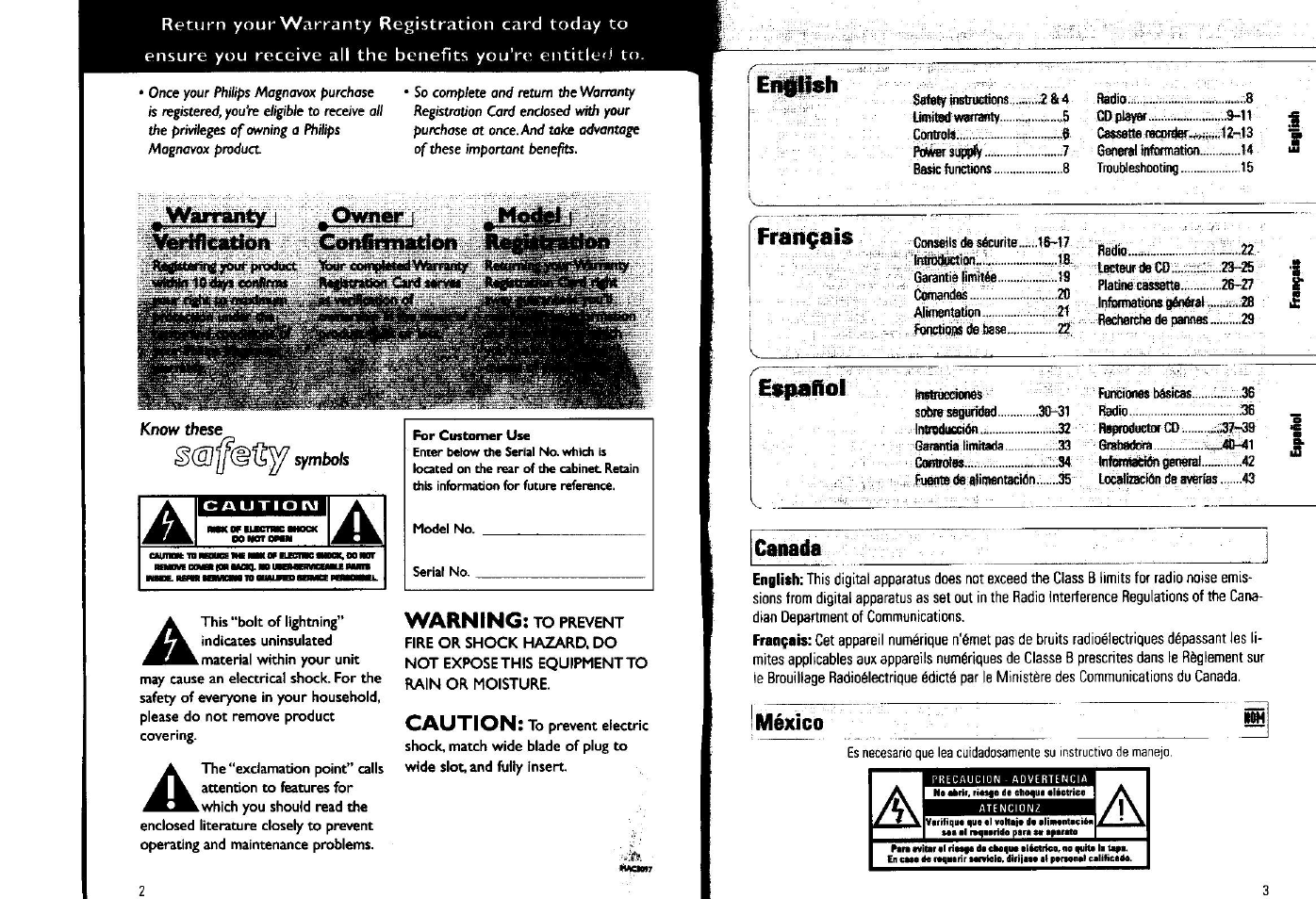 Philips AZ1010-17 User Manual | 7 pages