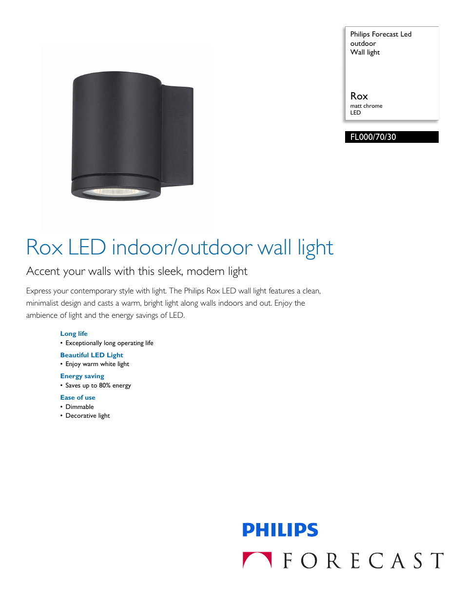 Philips FL0007030 User Manual | 2 pages