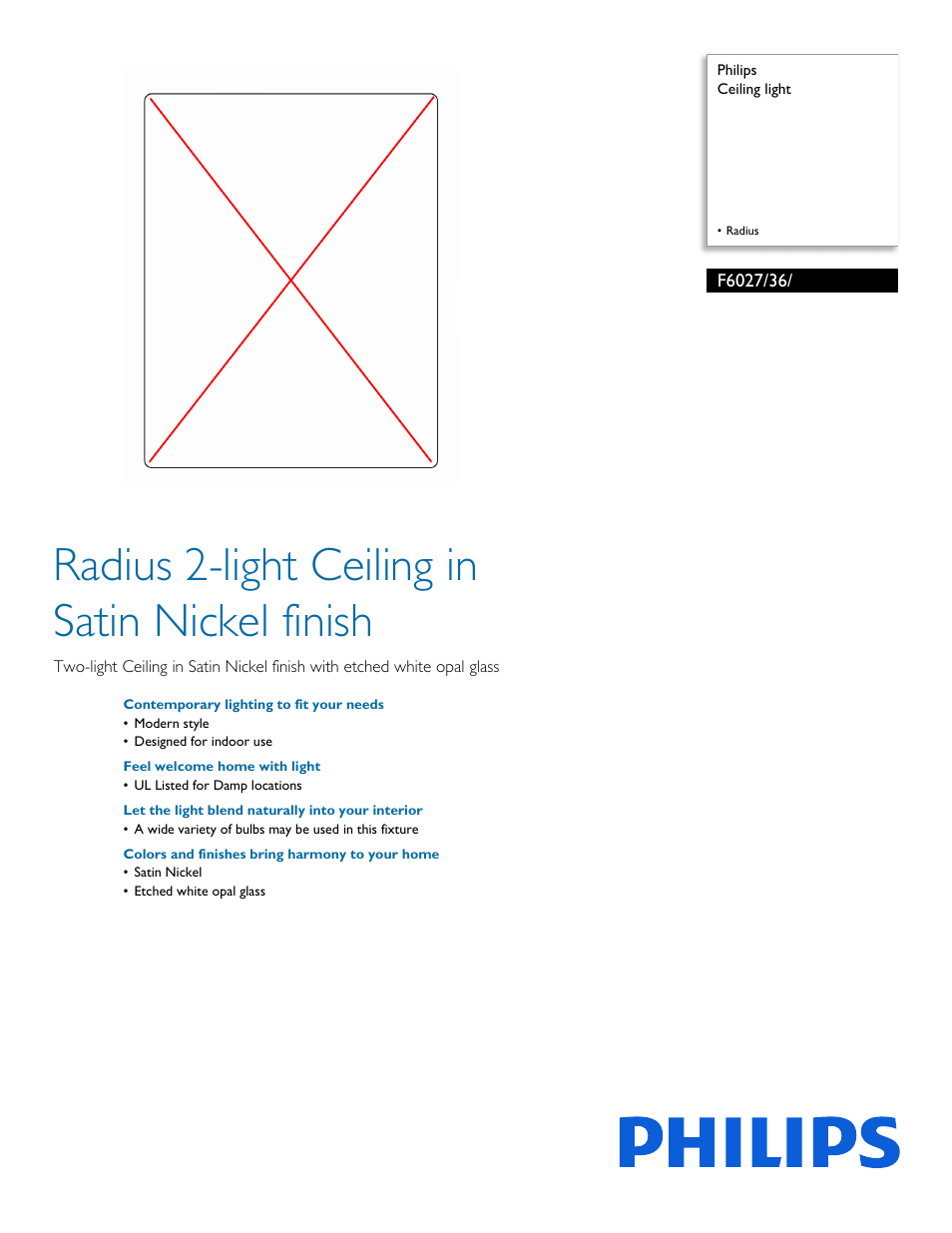 Philips F602736 User Manual | 2 pages