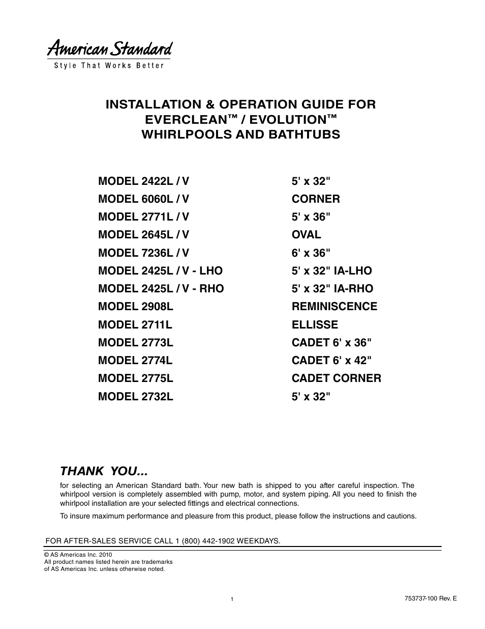 American Standard 7236L / V User Manual | 17 pages