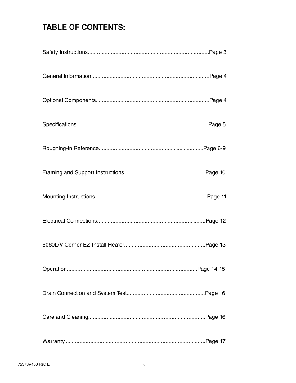 American Standard 7236L / V User Manual | Page 2 / 17