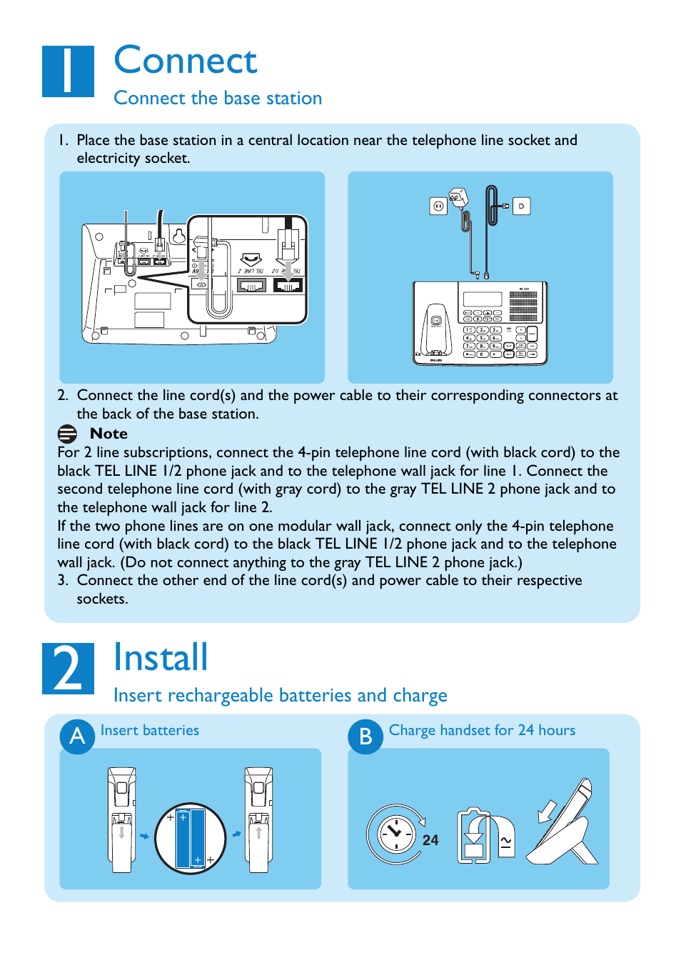 Connect, Install | Philips SE6591B-17 User Manual | Page 3 / 6