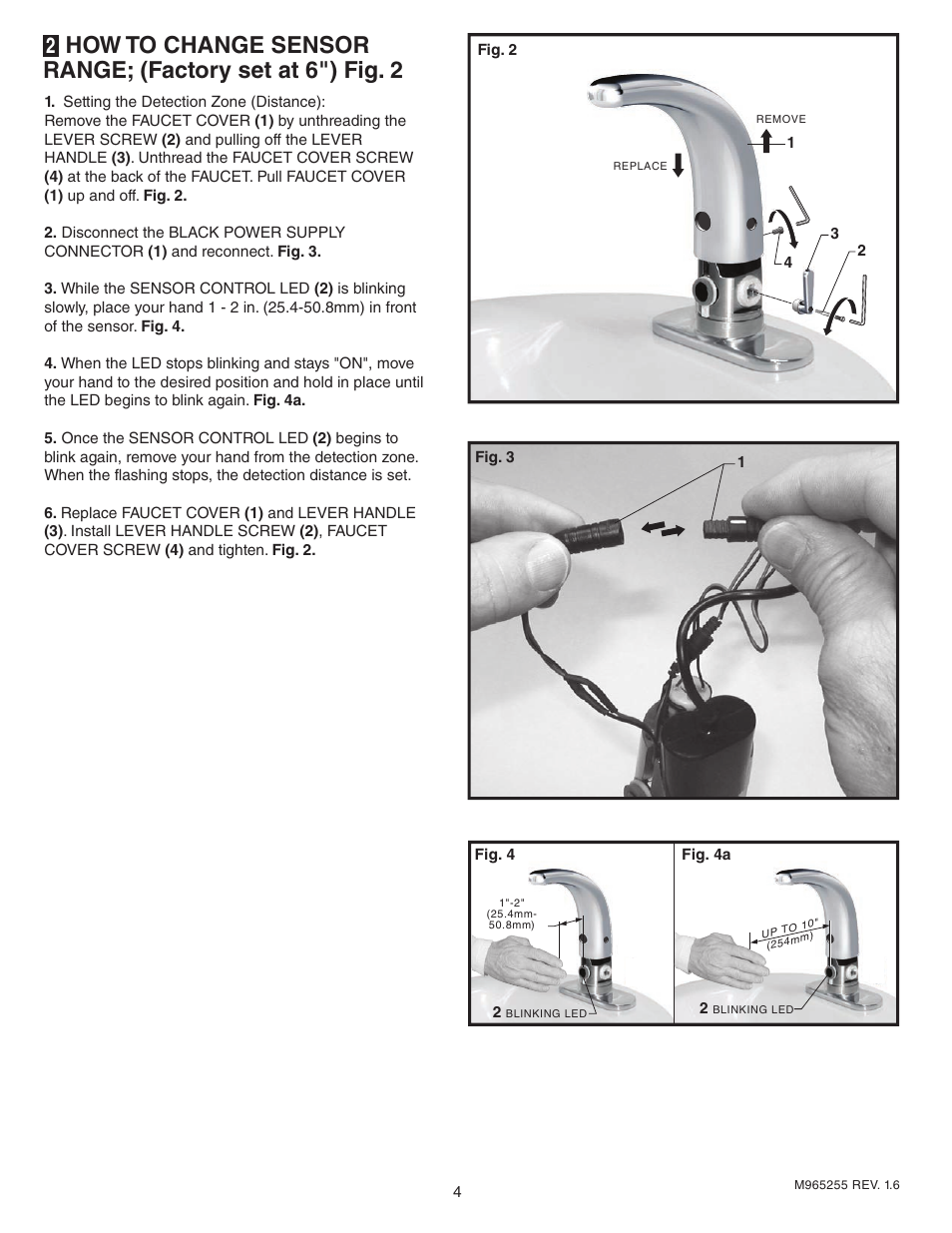 American Standard Selectronic Proximity Integrated Faucet with Optional Above Deck Mixing 705.215 User Manual | Page 5 / 9