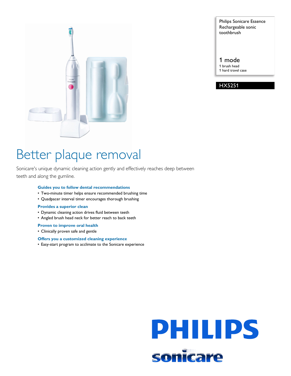 Philips HX5251-33 User Manual | 2 pages