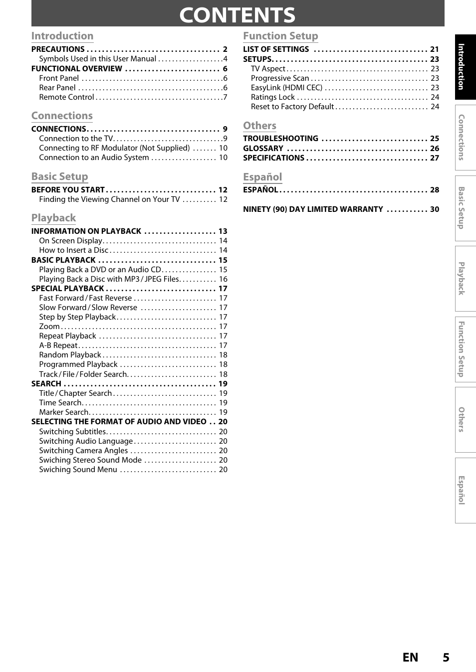 Philips DVP3570-F7 User Manual | Page 5 / 32