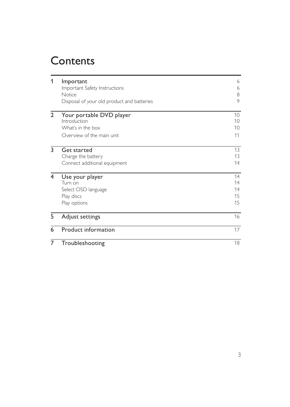 Philips PET741W-17 User Manual | Page 3 / 19