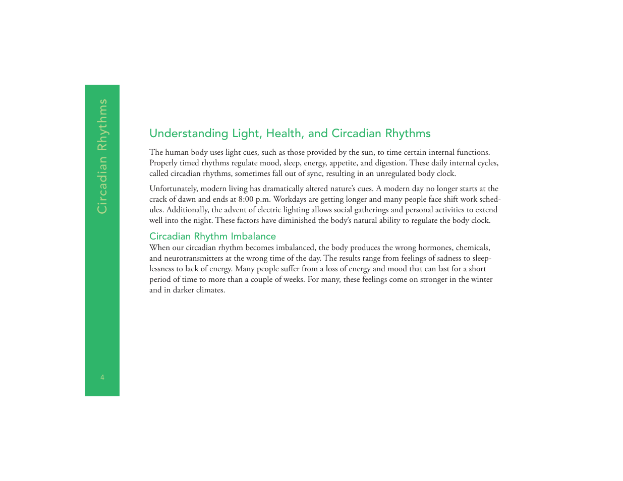 Cir cadian rhythms | Philips goLITE M2 HF3230 User Manual | Page 6 / 18