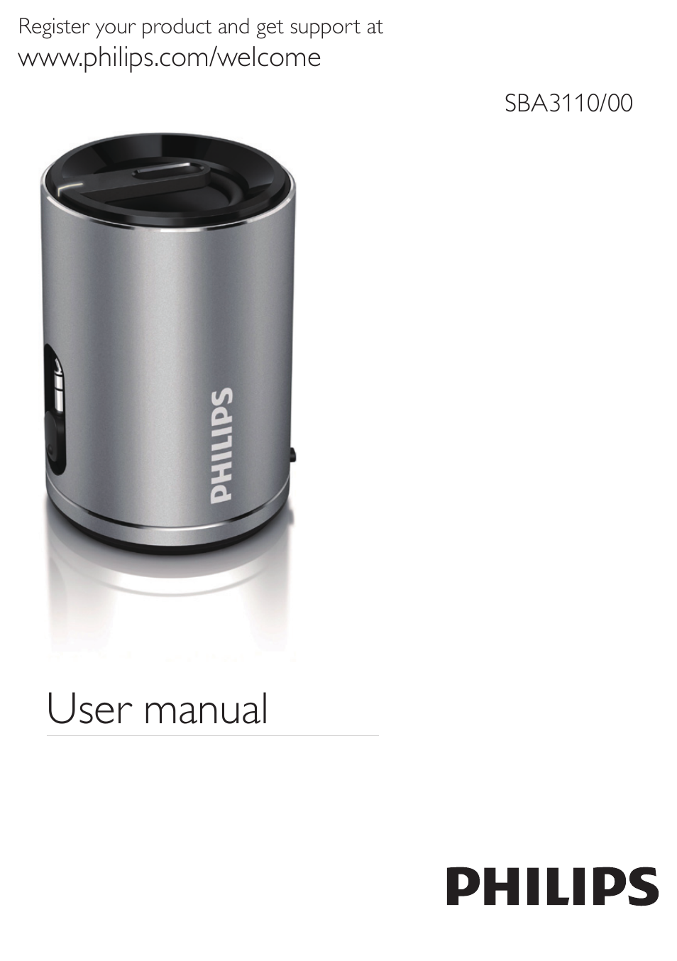 Philips SBA3110-00 User Manual | 12 pages