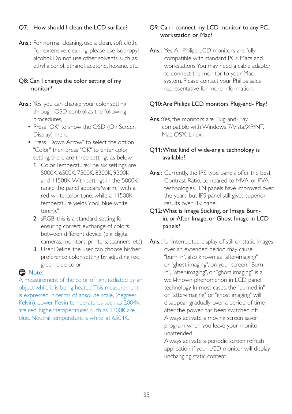 Philips 190E2FB-00 User Manual | Page 37 / 39