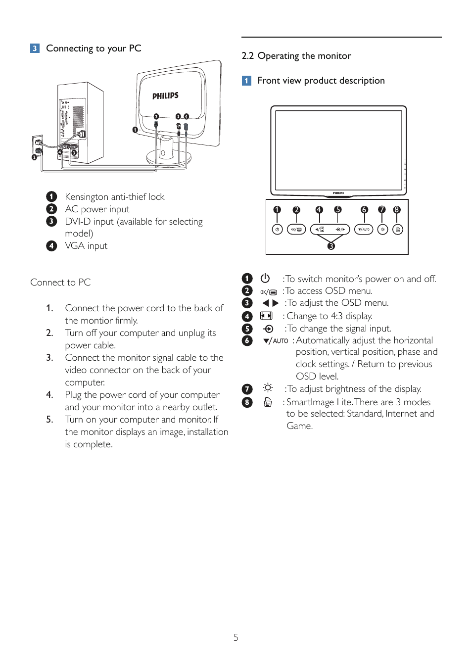 Philips 190E2FB-00 User Manual | Page 7 / 39