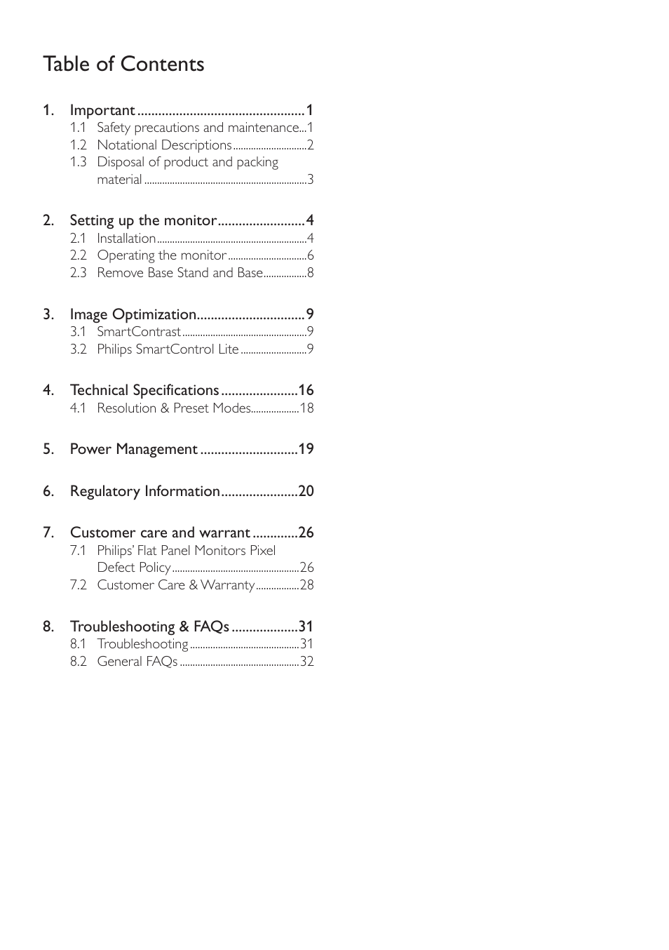 Philips 246V5LHAB-27 User Manual | Page 2 / 37