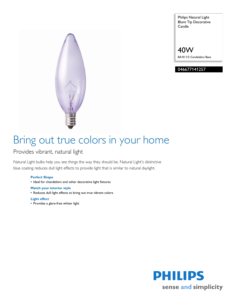 Philips 046677141257 User Manual | 2 pages