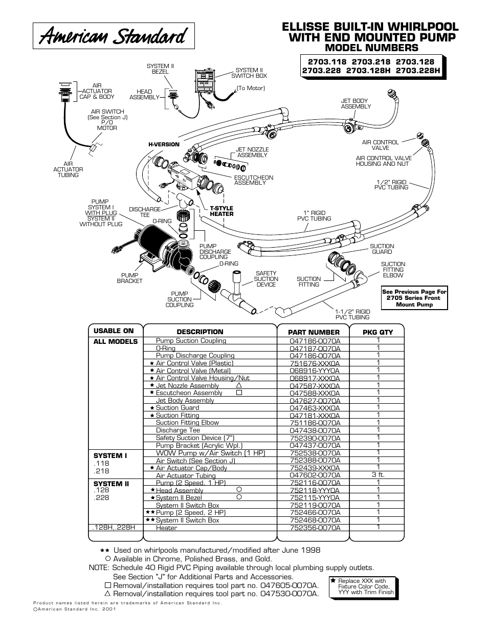 American Standard Ellisse 068916-YYY0A User Manual | 1 page