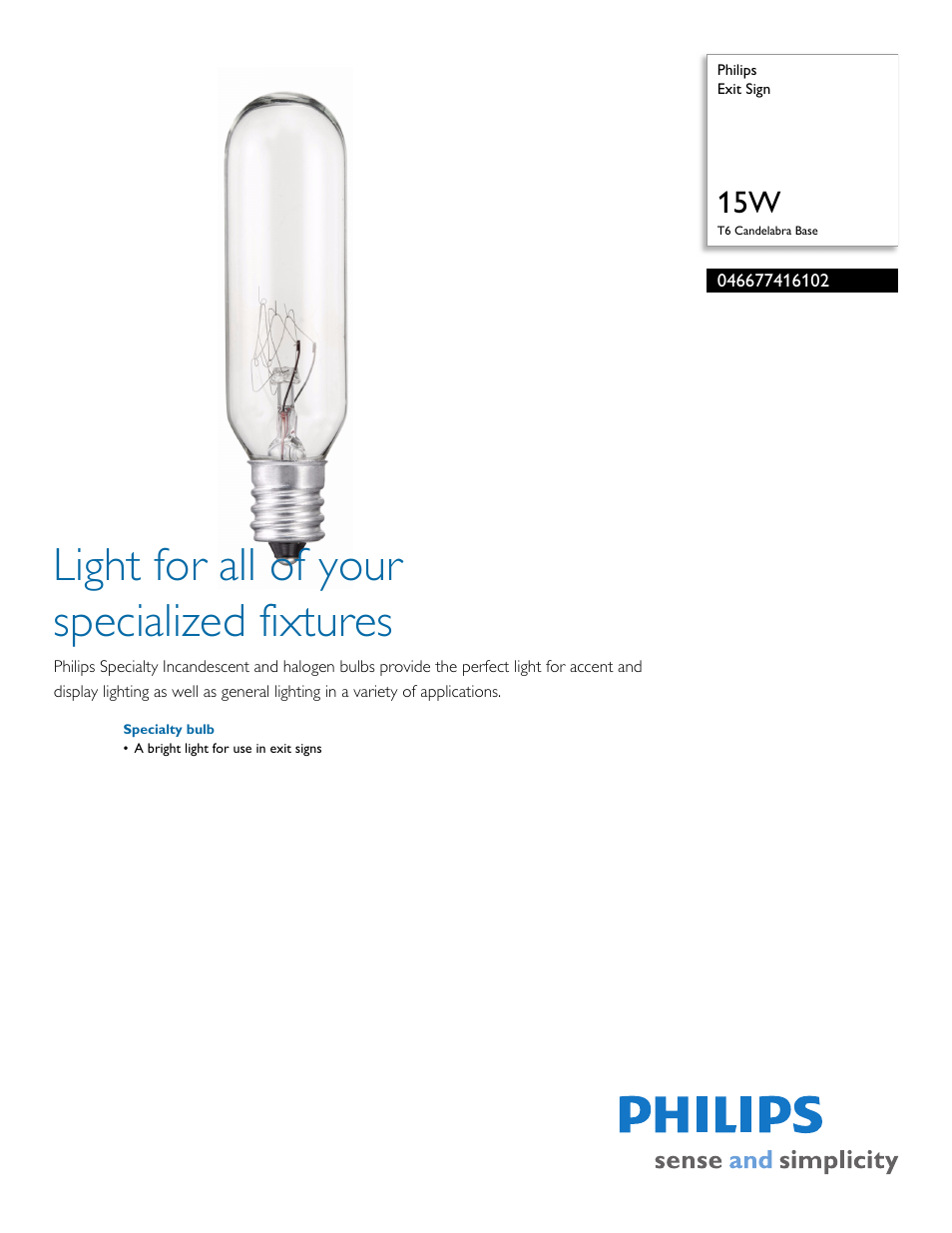 Philips 046677416102 User Manual | 2 pages