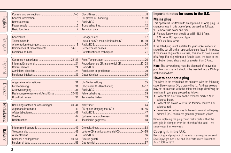 Philips MC165C3799 User Manual | Page 2 / 104