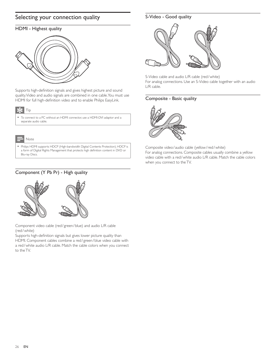 Selecting your connection quality | Philips 32PFL3505D-F7 User Manual | Page 27 / 34