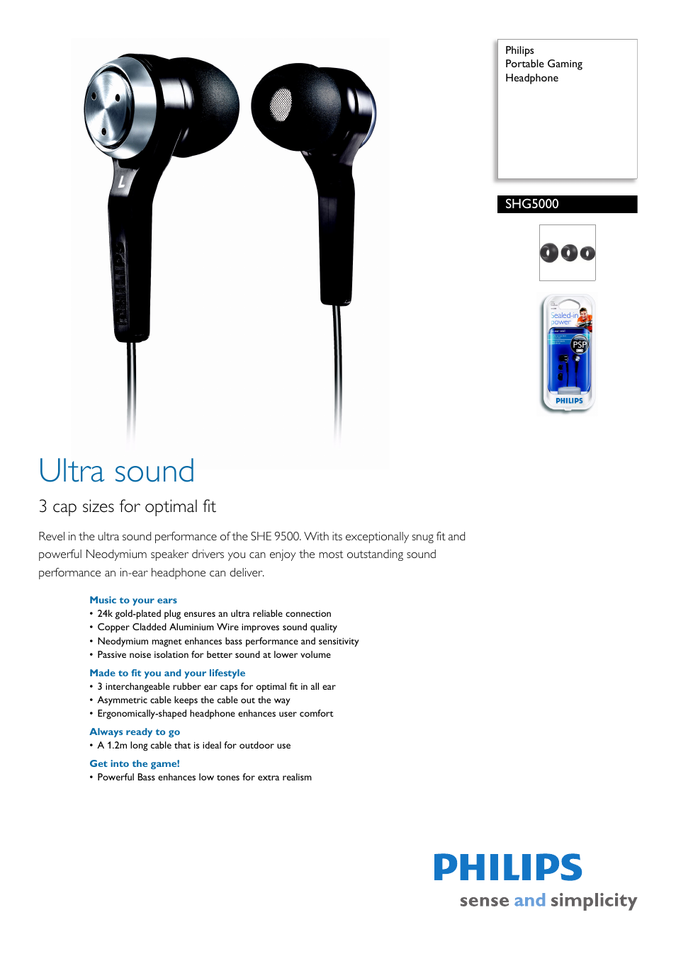 Philips SHG5000-27 User Manual | 2 pages