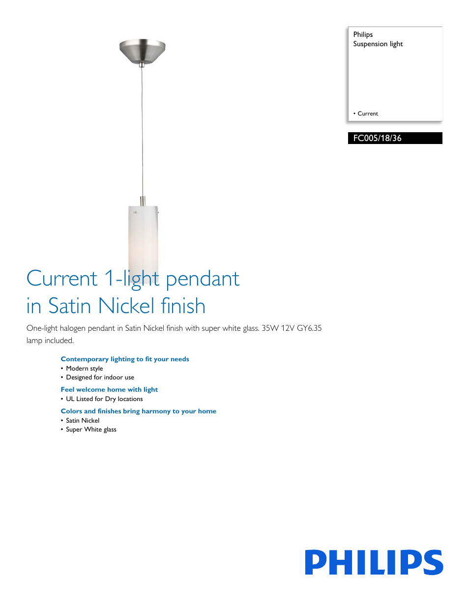 Philips FC0051836 User Manual | 2 pages