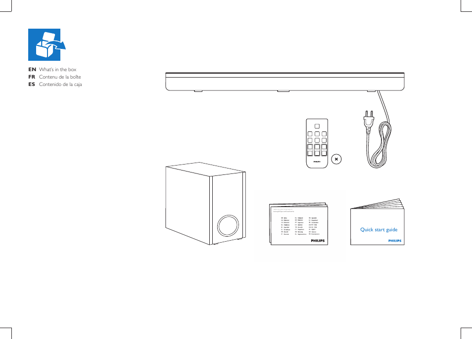 Quick start guide | Philips CSS2123B-F7 User Manual | Page 3 / 16