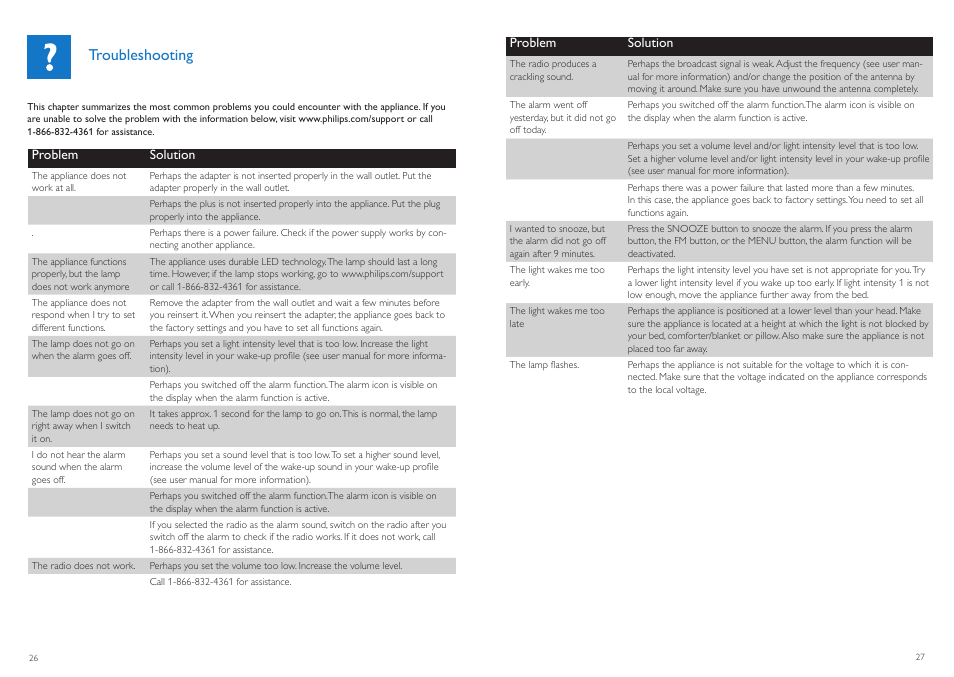 Troubleshooting | Philips HF3510-60 User Manual | Page 14 / 14