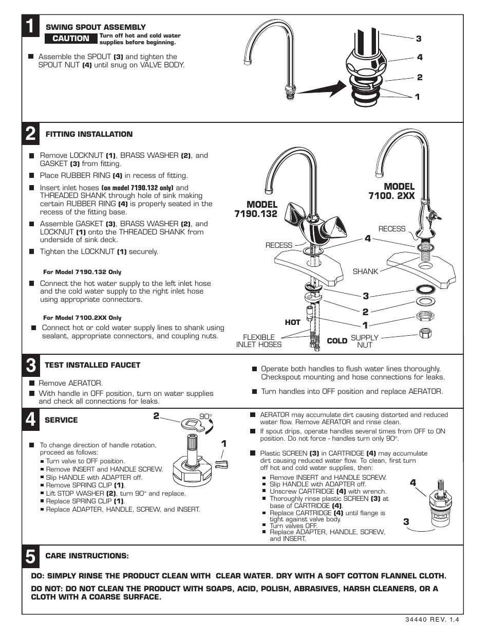 American Standard HERITAGE 7100.2XX User Manual | Page 2 / 2