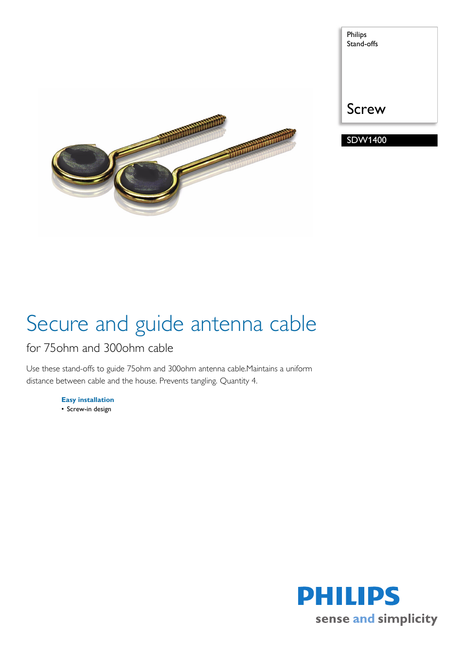 Philips SDW1400-17 User Manual | 2 pages