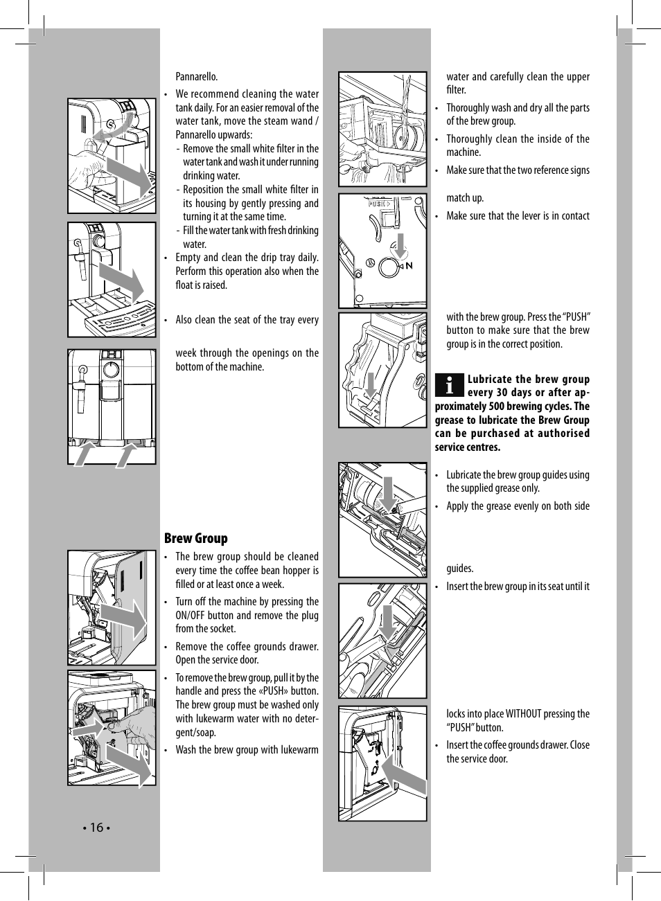 Brew group | Philips HD8833-47 User Manual | Page 16 / 28