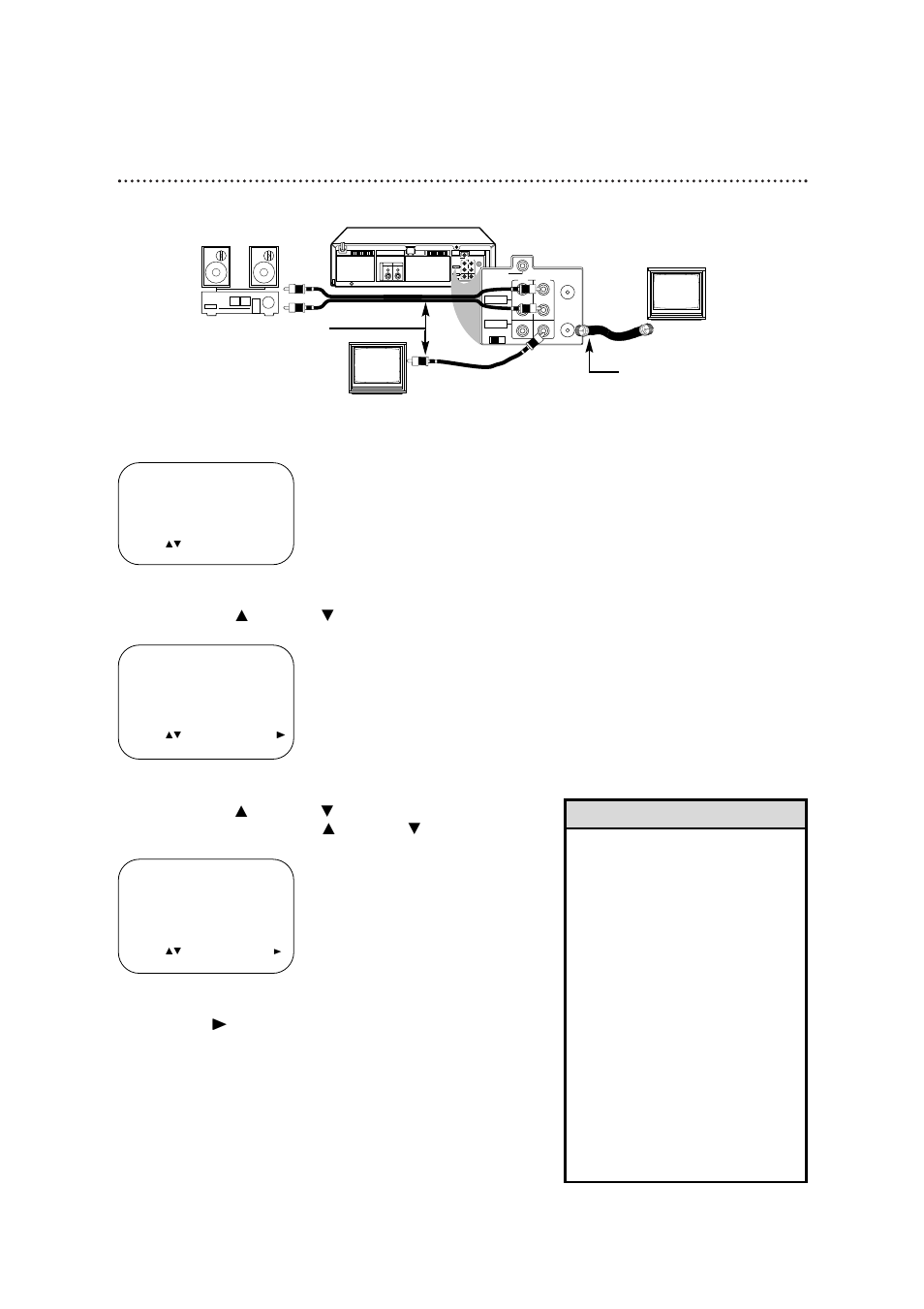 Multi-channel television sound system (cont’d) 55, Helpful hints, Press the vcr button, then press the menu button | Press the menu button | Philips VR960BPH99 User Manual | Page 55 / 71