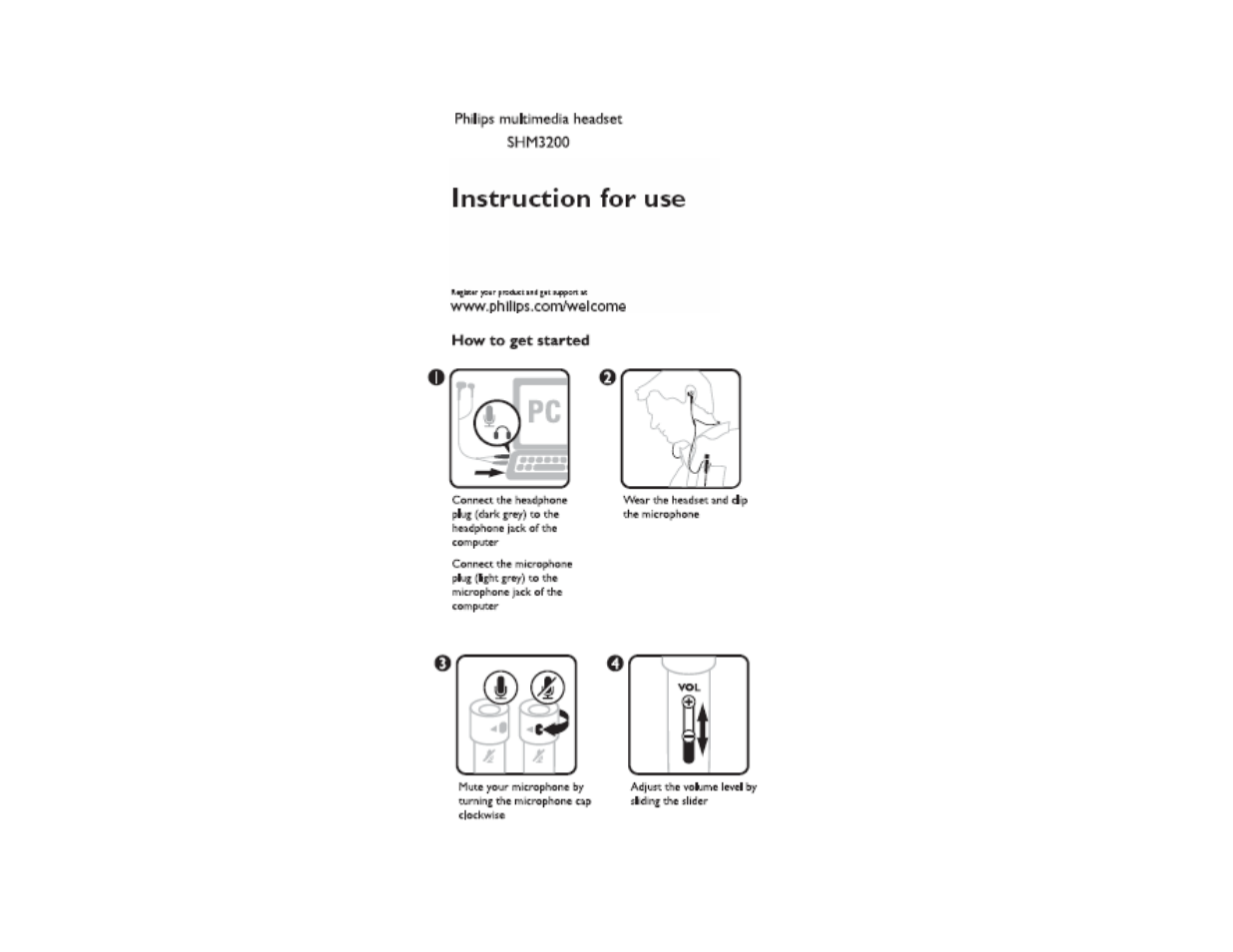 Philips SHM3200-27 User Manual | 1 page