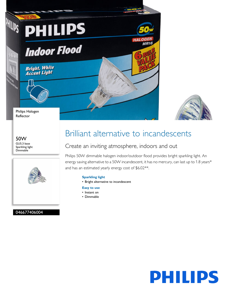 Philips 046677406004 User Manual | 2 pages