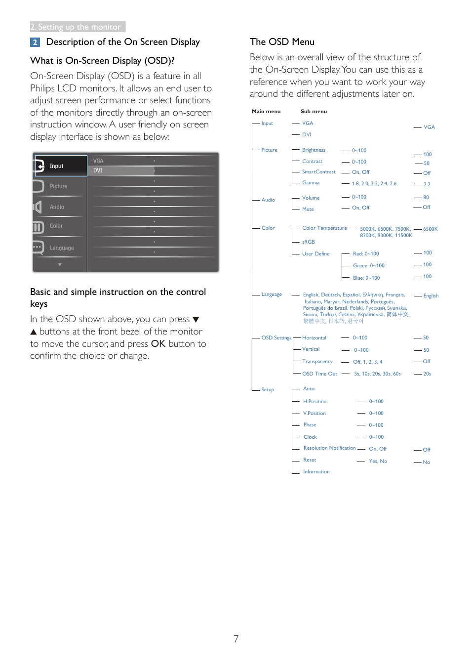 Setting up the monitor | Philips 19B4LCB5-27 User Manual | Page 9 / 46