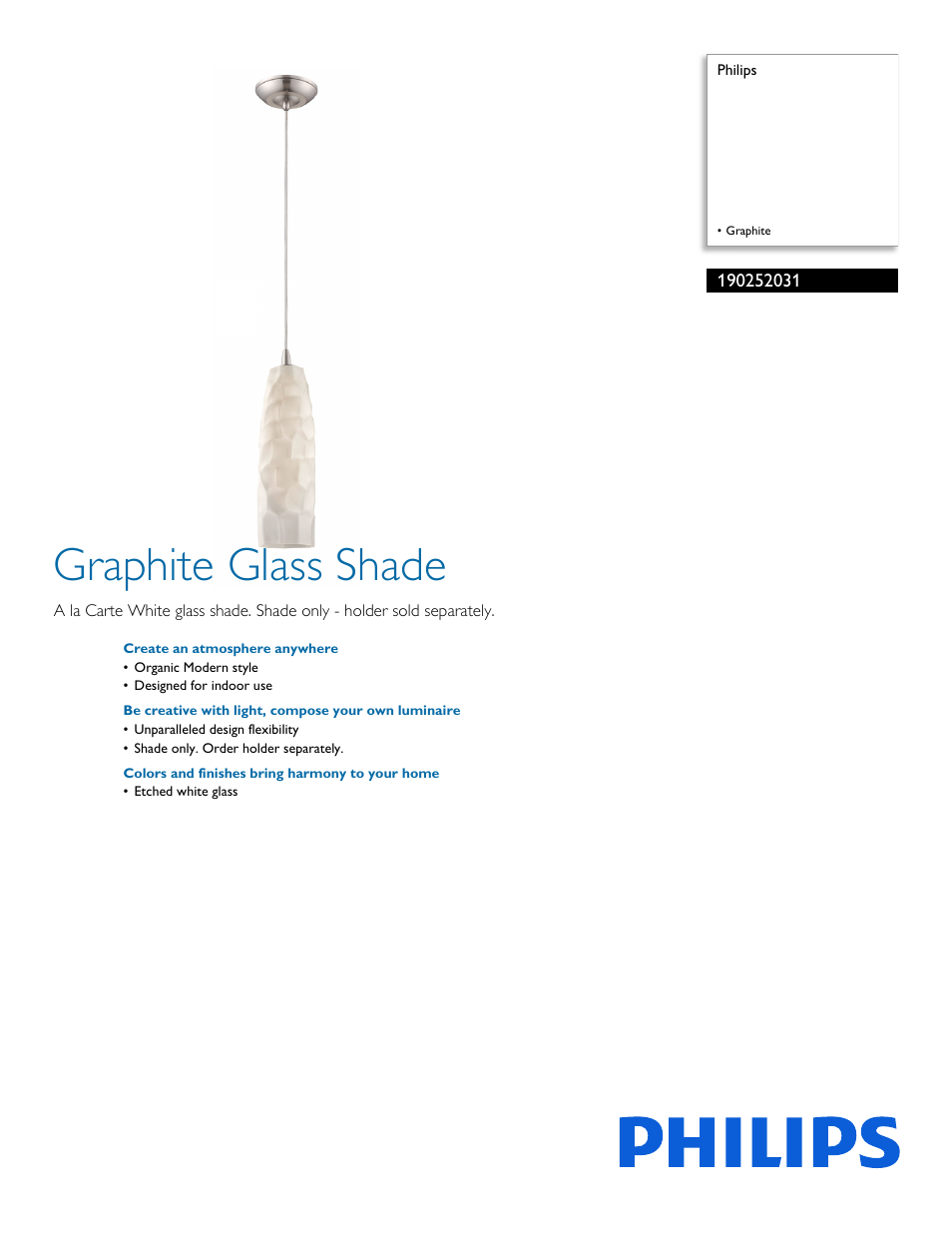 Philips 190252031 User Manual | 2 pages