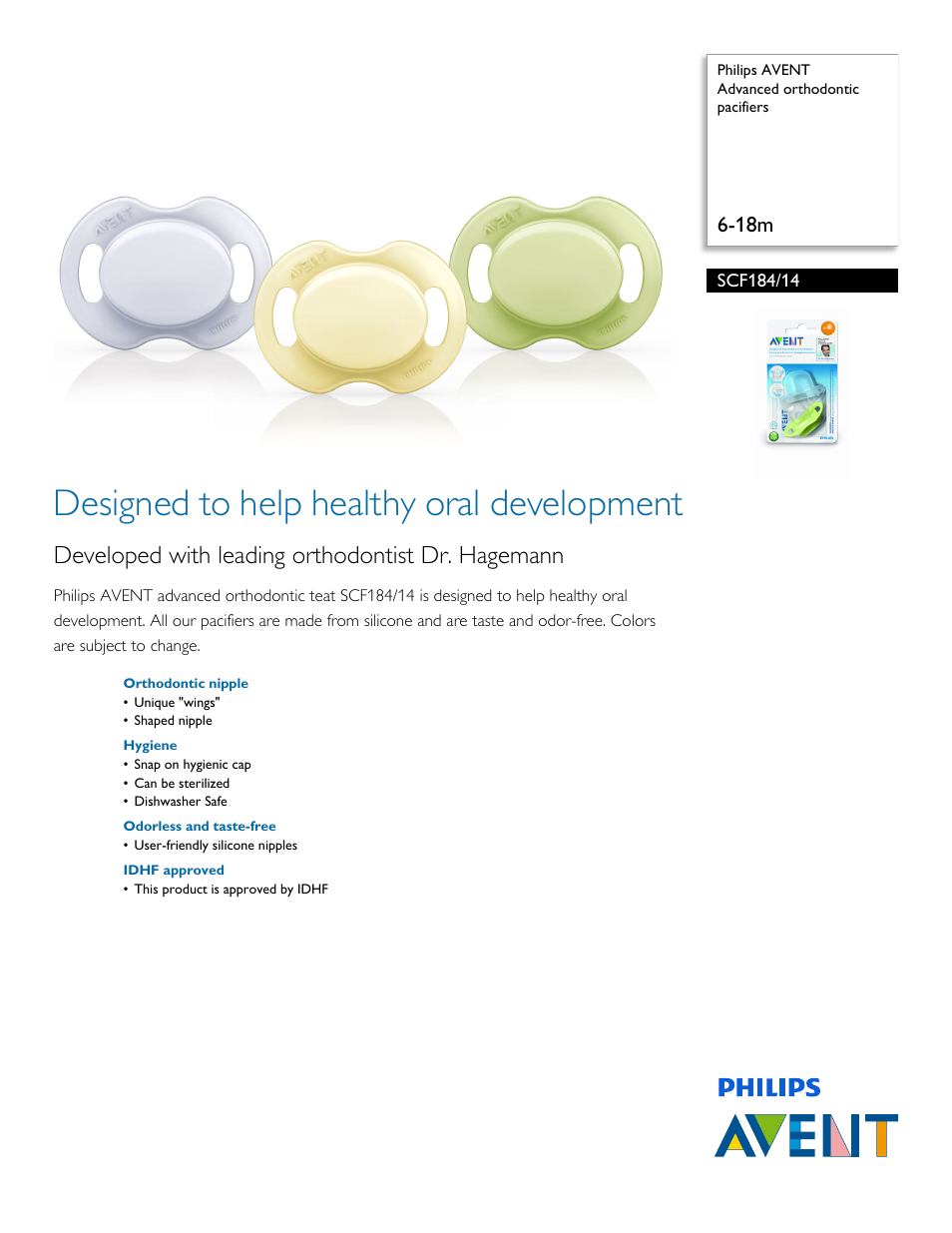 Philips SCF184-14 User Manual | 2 pages