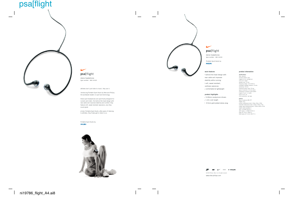 Philips Nike accessories User Manual | 2 pages