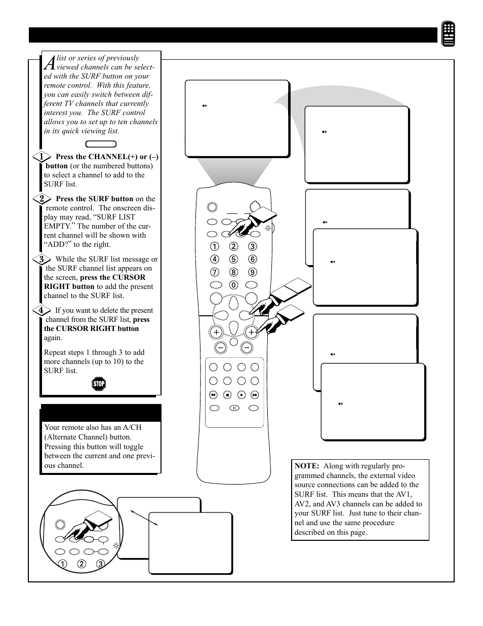 Emote, Ontrol, Sing | Hannel, A/ch b | Philips 32PT41B User Manual | Page 41 / 52