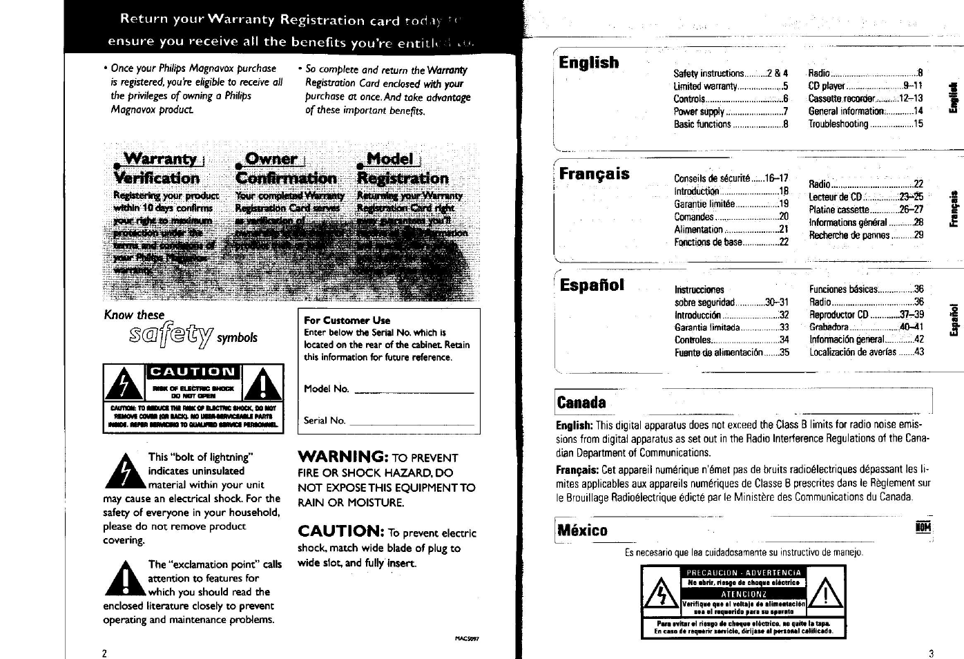 Philips AZ1202-17 User Manual | 7 pages