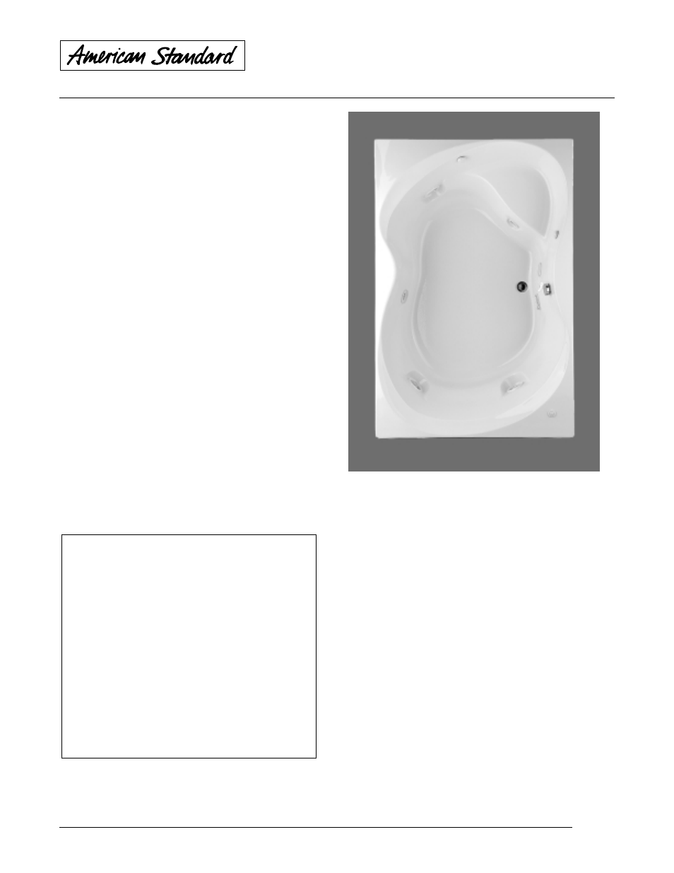 American Standard Ellisse Elite 2711E User Manual | 2 pages